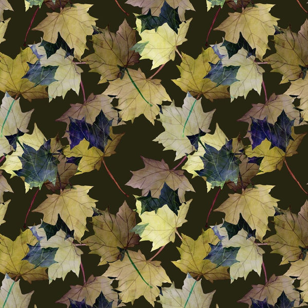 Assorted Maple Leaf Fabric - Brown - ineedfabric.com