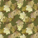 Assorted Maple Leaf Fabric - Green - ineedfabric.com