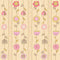 Assorted Retro Flowers Fabric - Tan - ineedfabric.com