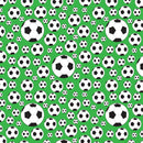 Assorted Soccer Balls Fabric - Green - ineedfabric.com