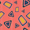 Atomic Geometric Pattern #3 Fabric - Pink - ineedfabric.com