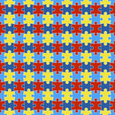 Autism Awareness Connected Puzzle Pieces Fabric - ineedfabric.com