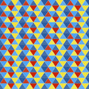 Autism Awareness Geometric Triangles Fabric - ineedfabric.com