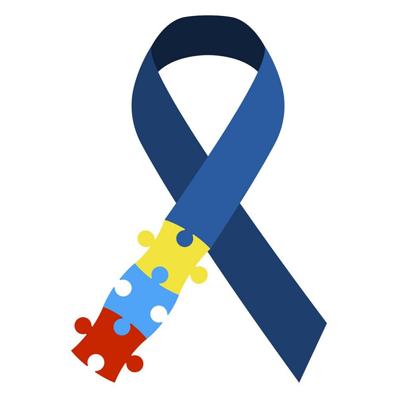 Autism Awareness Ribbon Fabric Panel - ineedfabric.com