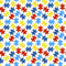 Autism Awareness Scattered Puzzle Pieces Fabric - ineedfabric.com