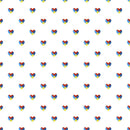 Autism Awareness Small Puzzled Hearts Fabric - ineedfabric.com