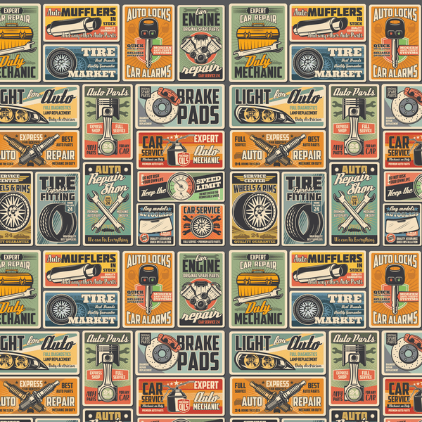 Vintage Fishing Poster Fabric - Multi –