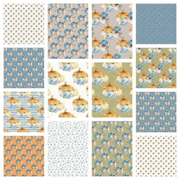 Autumn Birds Fat Quarter Bundle - 14 Pieces - ineedfabric.com