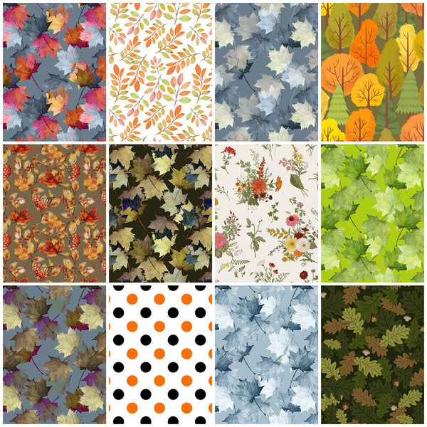 Autumn Is Here! Fat Quarter Bundle - 12 Pieces - ineedfabric.com