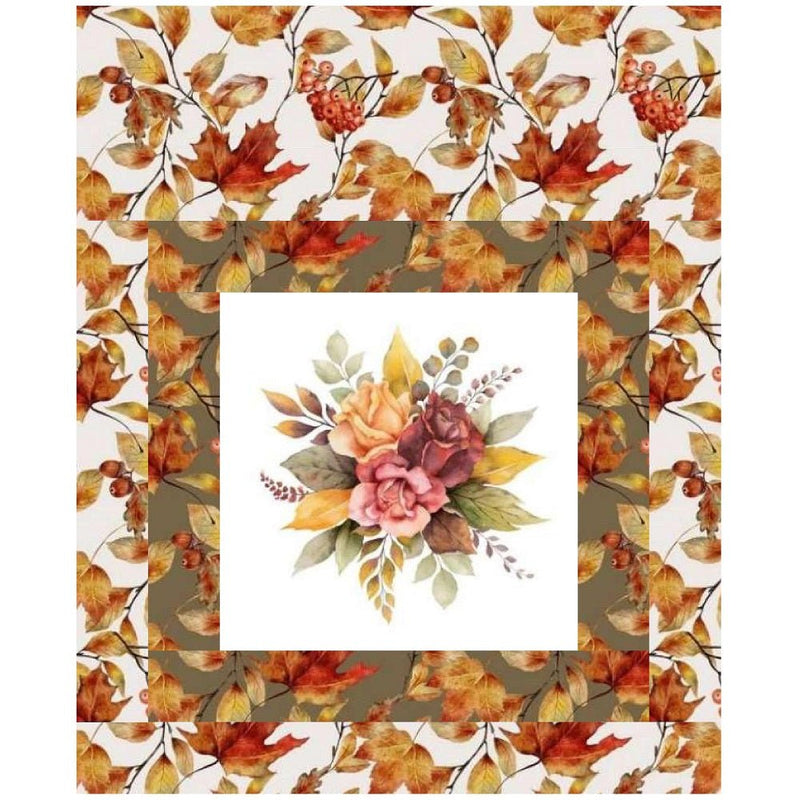Autumn Leaves are Falling Mini Wall Hanging 9" x 9" - ineedfabric.com