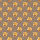 Autumn Leaves on Dots Fabric - Brown - ineedfabric.com