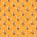 Autumn Leaves on Dots Fabric - Orange - ineedfabric.com