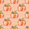 Autumn Pumpkins & Lace Fabric - Orange - ineedfabric.com
