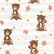 Autumn Woodland Animals Bear Fabric - ineedfabric.com
