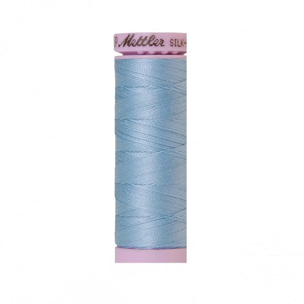 Azure Blue Silk-Finish 50wt Solid Cotton Thread - 164yd - ineedfabric.com