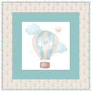 Baby Boy Elephant Hot Air Balloon Wall Hanging 42" x 42" - ineedfabric.com