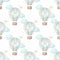Baby Boy Elephant On Dots Fabric - White - ineedfabric.com