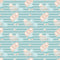 Baby Boy Elephant On Stripes Fabric - Blue - ineedfabric.com