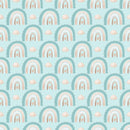 Baby Boy Elephant Rainbows Fabric - Blue - ineedfabric.com