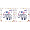 Baby Elephant With Balloons Pillow Panels - ineedfabric.com