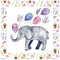 Baby Elephant With Balloons Pillow Panels - ineedfabric.com
