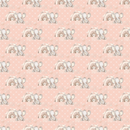 Baby Elephants With Rainbows & Hearts Fabric - Pink - ineedfabric.com