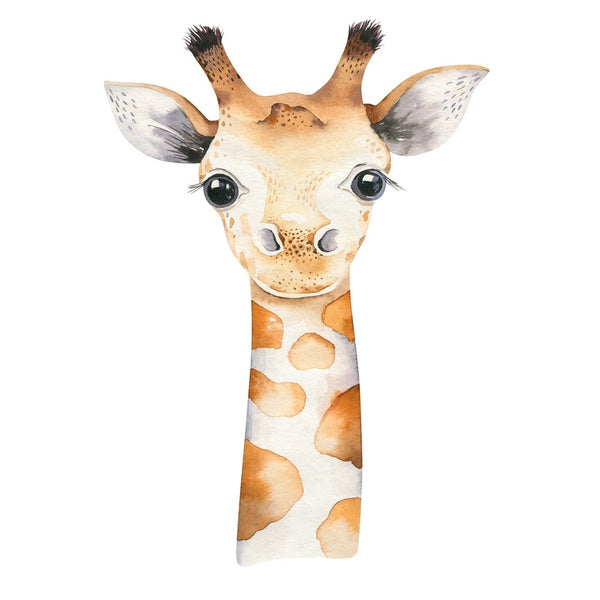Baby Giraffe Portrait Fabric Panel - ineedfabric.com