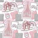 Baby Girl Crib Fabric - White - ineedfabric.com