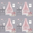 Baby Girl Nursery Fabric - Gray - ineedfabric.com