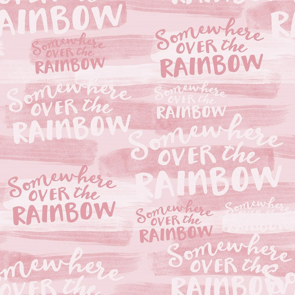 Baby Girl Over the Rainbow Fabric - Pink - ineedfabric.com