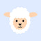 Baby Lamb Face Fabric Panel - ineedfabric.com