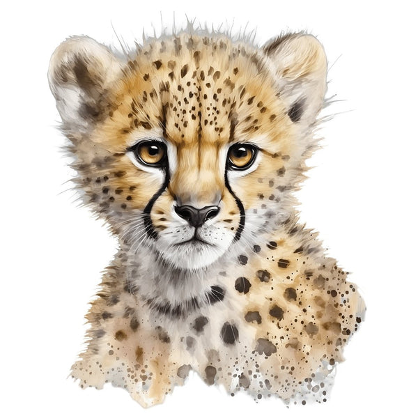Baby Safari Animals Cheetah 2 Fabric Panel - ineedfabric.com