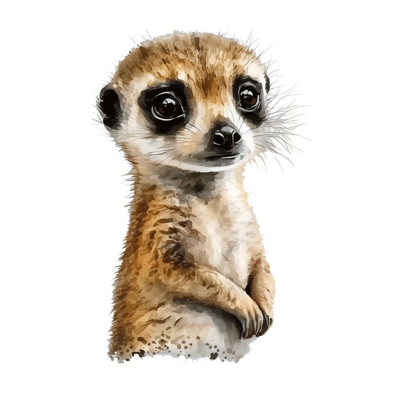 Baby Safari Animals Meerkat 2 Fabric Panel - ineedfabric.com