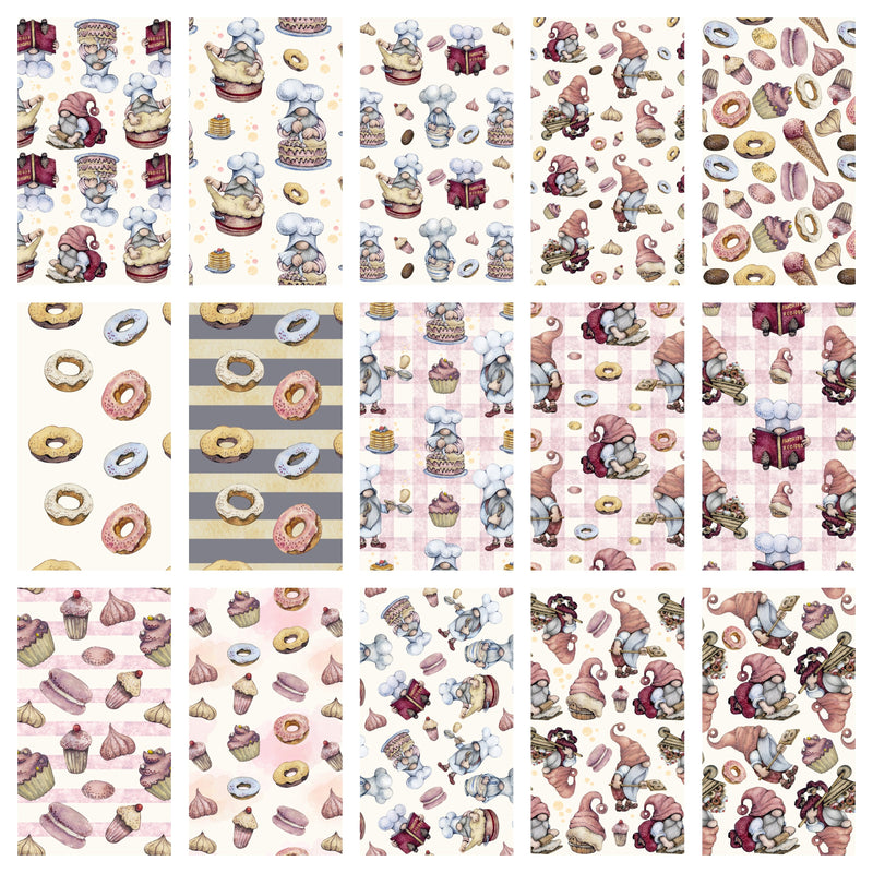 Baker Gnomes Charm Pack - 15 Pieces - ineedfabric.com
