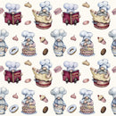 Baker Gnomes & Food Fabric - ineedfabric.com