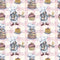 Baker Gnomes on Plaid 1 Fabric - ineedfabric.com
