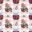 Baker Gnomes on Plaid 3 Fabric - ineedfabric.com