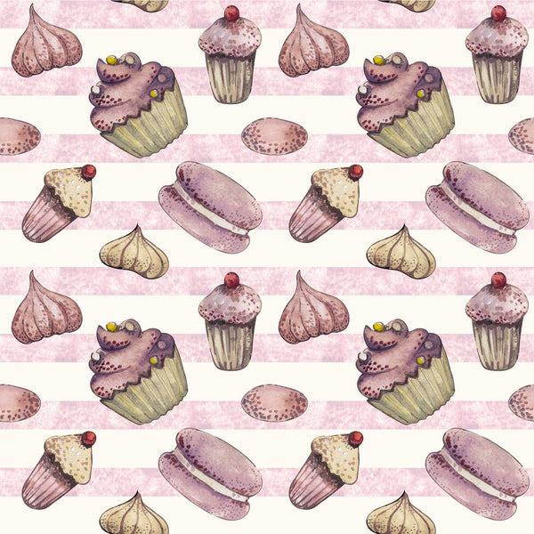 Baker Gnomes Sweets on Stripes - ineedfabric.com