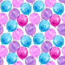 Balloons Allover Fabric - Purple/Blue - ineedfabric.com