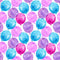 Balloons Allover Fabric - Purple/Blue - ineedfabric.com