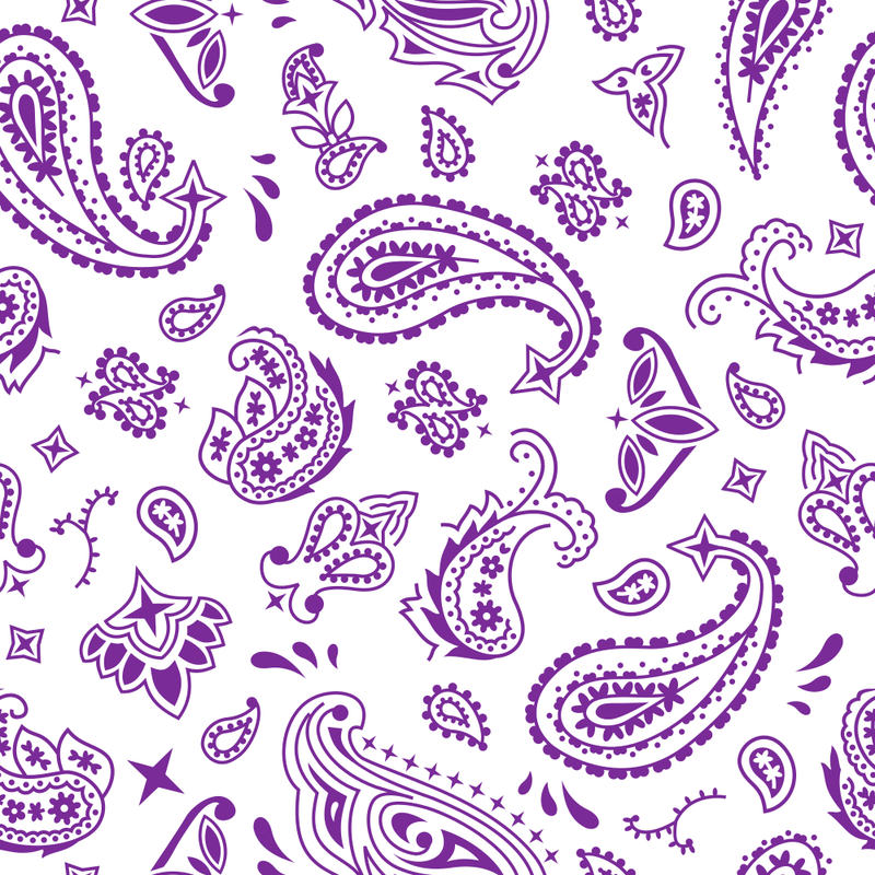 Bandana Fabric - Grape on White - ineedfabric.com