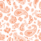 Bandana Fabric - Soft Orange on White - ineedfabric.com