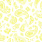 Bandana Fabric - Yellow on White - ineedfabric.com