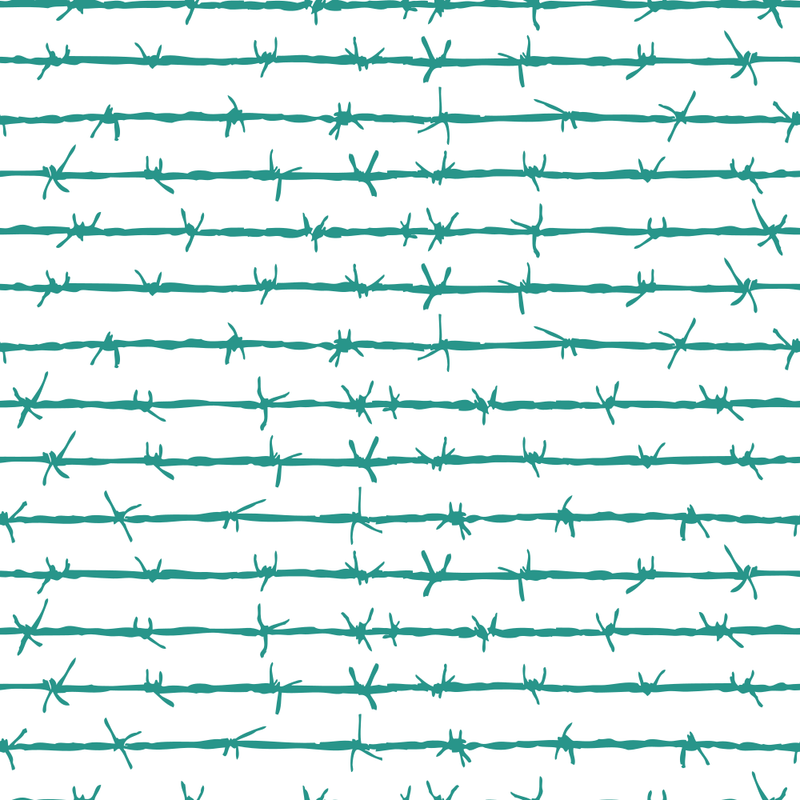 Barbed Wire Fabric - Atoll - ineedfabric.com