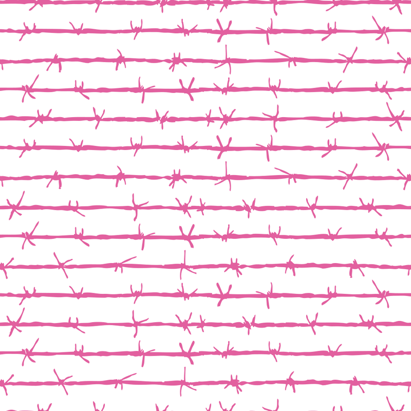 Barbed Wire Fabric - Bashful Pink - ineedfabric.com