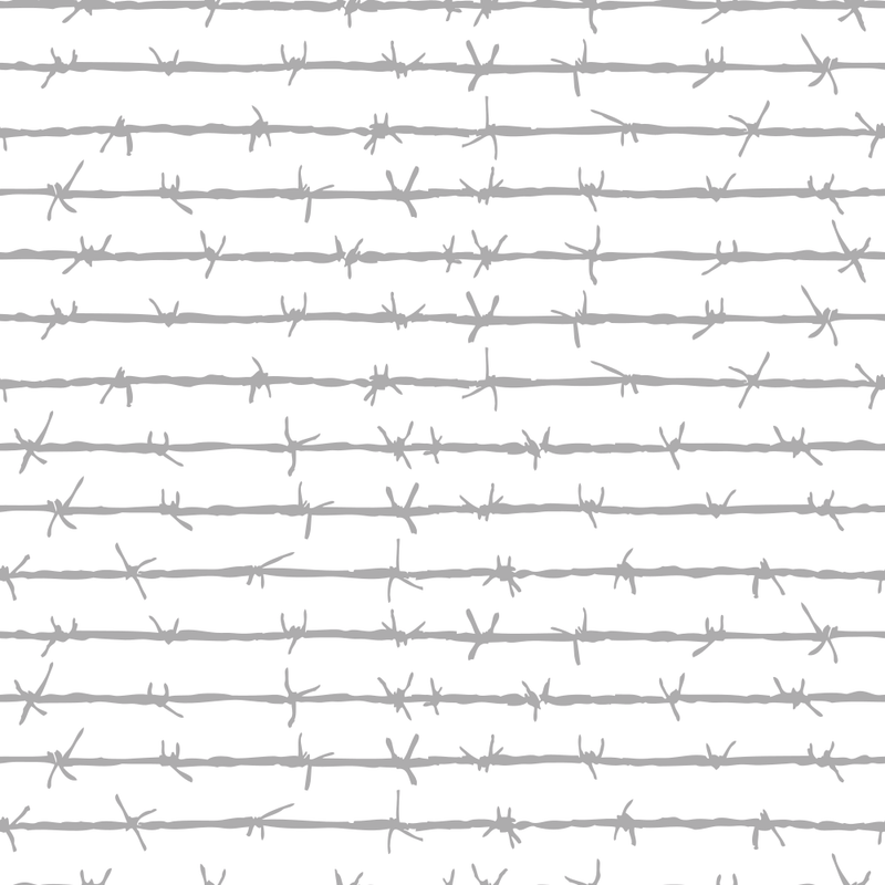 Barbed Wire Fabric - Dusty Gray - ineedfabric.com