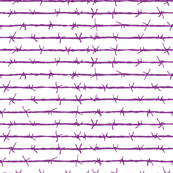 Barbed Wire Fabric - Grape - ineedfabric.com