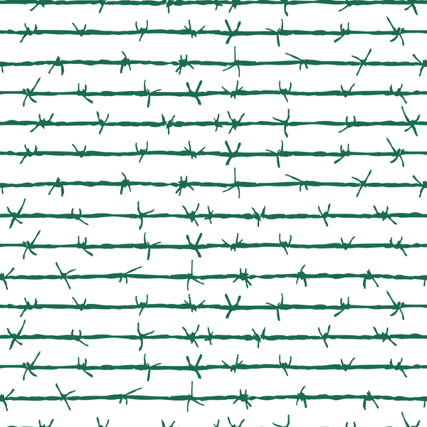 Barbed Wire Fabric - Hunter Green - ineedfabric.com