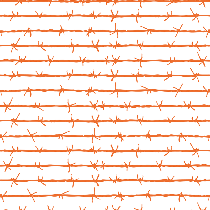 Barbed Wire Fabric - Pumpkin - ineedfabric.com