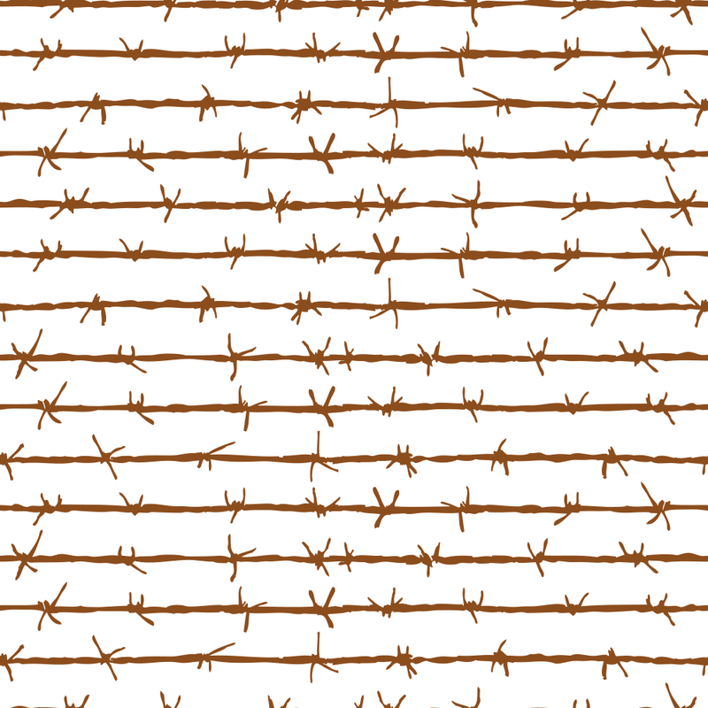 Barbed Wire Fabric - Russet - ineedfabric.com